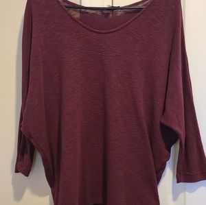 3/4 Sleeve Maroon Blouse